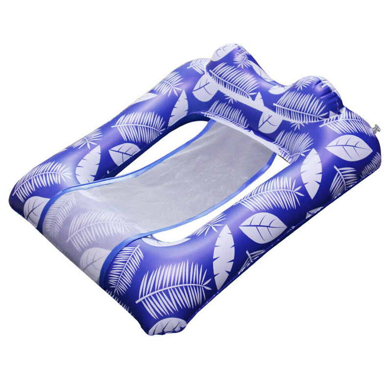 Summer Water Hammock Pool Beach Lounger Floating Sleeping Cushion (Blue) Newly