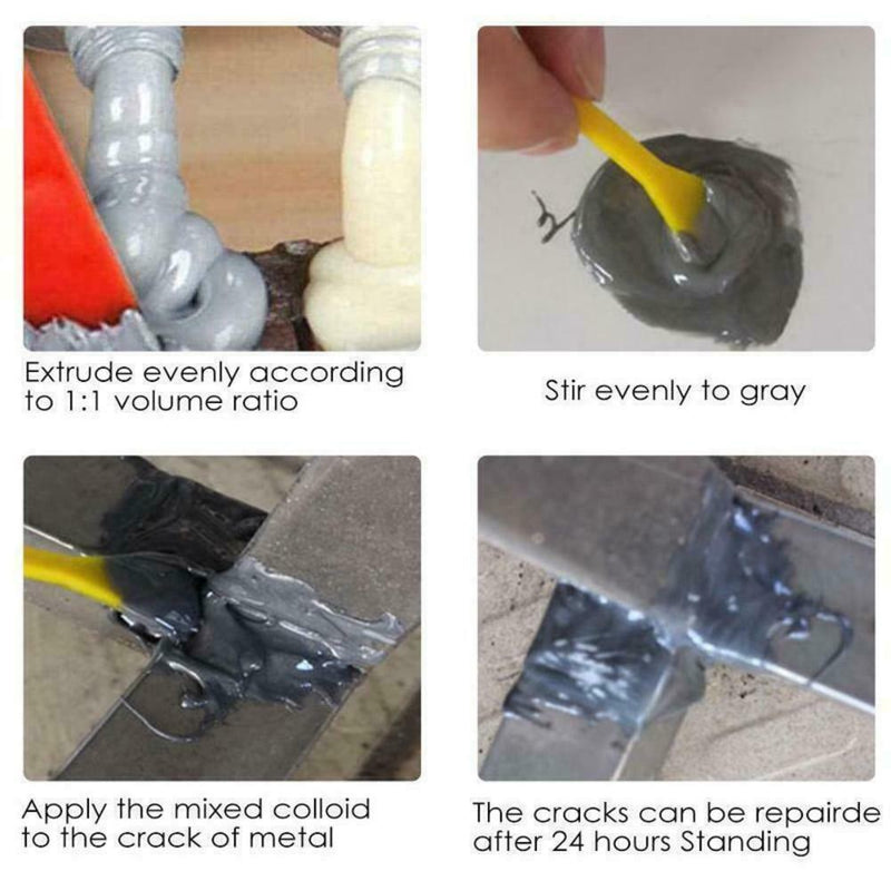 Industrial Repair Paste Glue Heat Resistance Cold Weld Metal Adhesive A&B P1V3