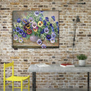 Painting By Numbers Kit DIY Flowers Hand Painted Canvas Oil Wall Art Picture
