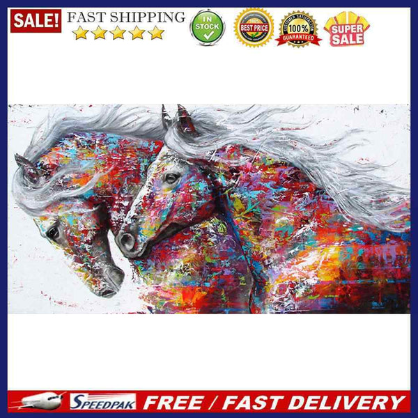 Galloping Horse Oil Paint By Numbers Canvas Wall Craft Coloring Drawing for