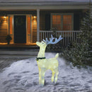Christmas Light Deer Ornament Decor Light-Up Deer With Scarf Holiday Decor`
