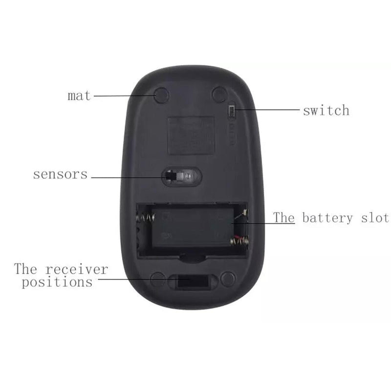 2.4GHz Wireless Optical Mouse USB Rechargeable RGB Cordless Mice For PC Laptop`