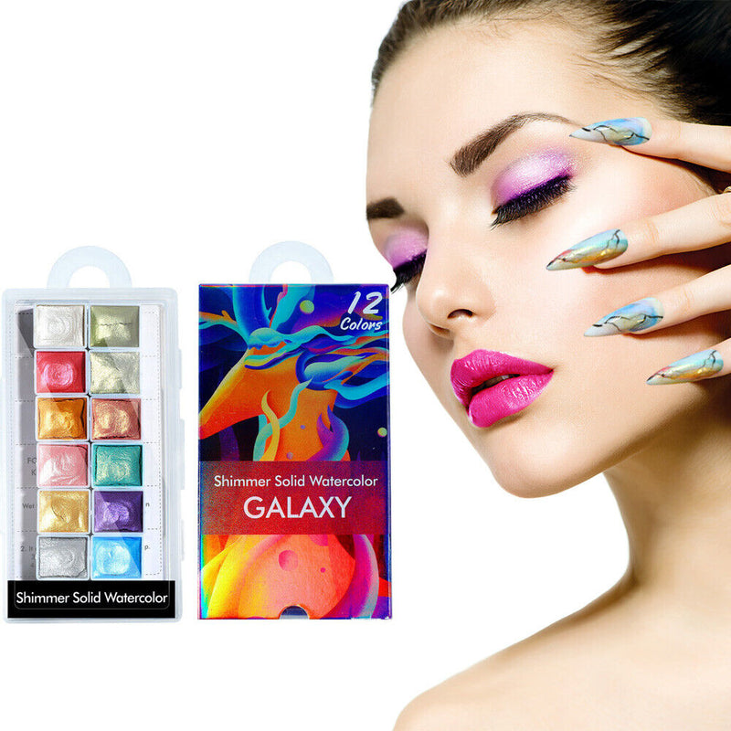 Nail Art Solid Pigment Glitter Powder Nail Paint Abstract Manicure Watercolor