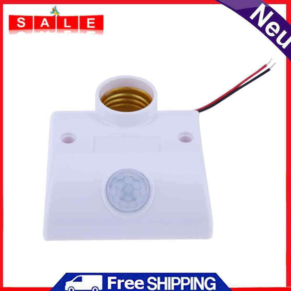 E27 Infrared Motion PIR Sensor Lamp Holder Switch Tide Adjustable Sensitivity