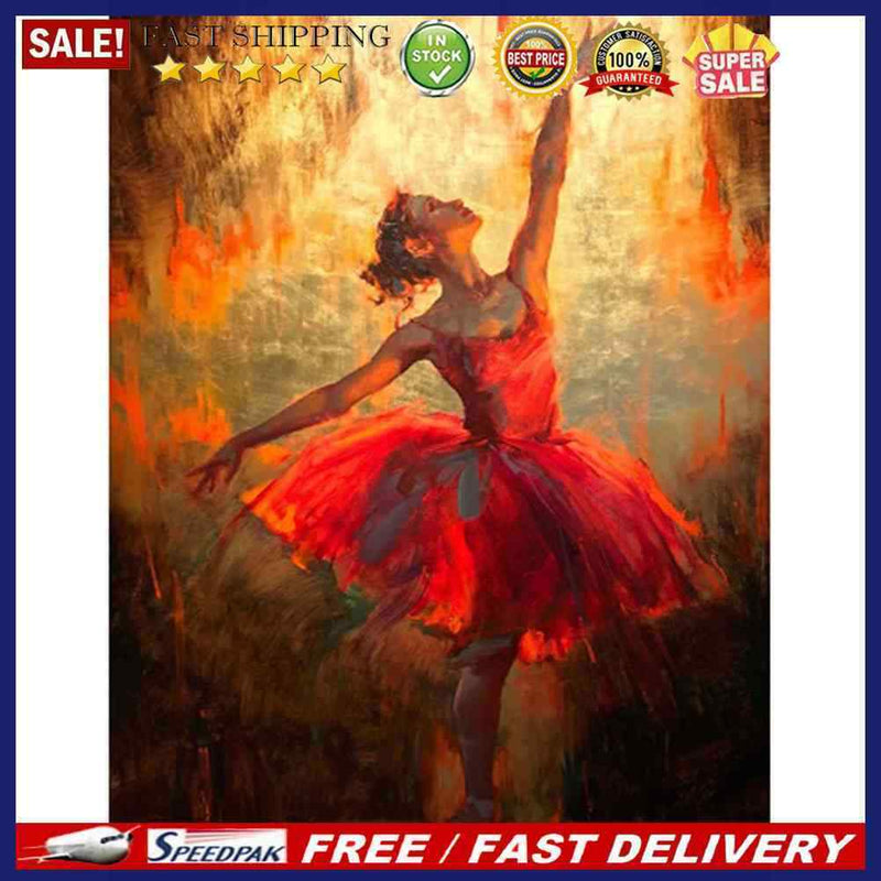 Dancing Girl Oil Paint By Numbers DIY Canvas Wall Art Home Decoration Unfra