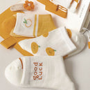 Breathable Clothing Accesories Tube Socks Sweet Stockings Orange Series Socks