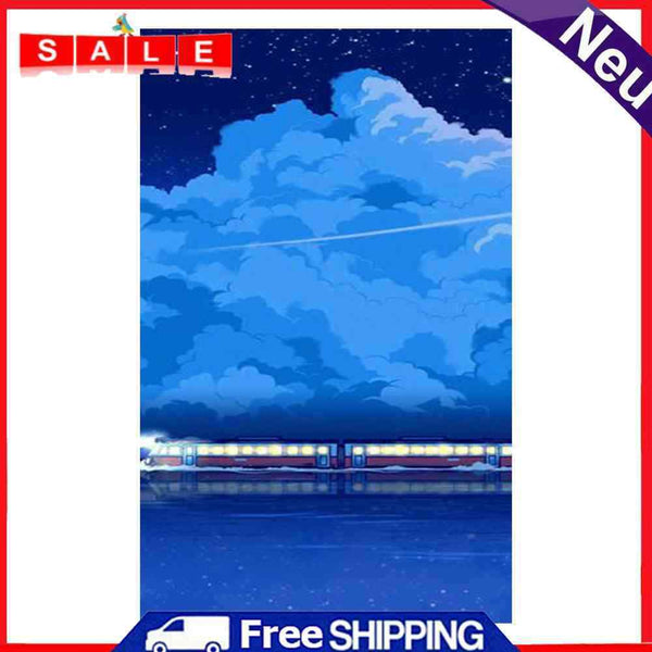 Running Train Oil Paint By Numbers Kits Canvas Drawing DIY Coloring Picture Arts