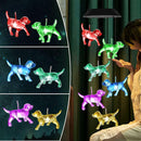 Solar Powered Dog Light Wind Chimes Lamp Color Changing Home Garden Yard Decor
