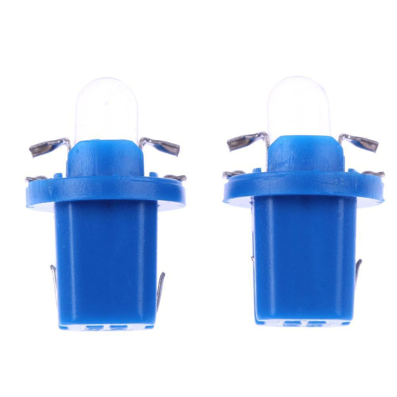 10pcs T5 B8.5D 5050 SMD LED Car Instrument Dashboard Light Bulbs (Blue) Newly