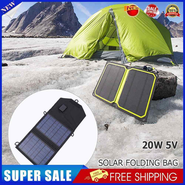 Sun Power Folding 20W Solar Cells Charger 5V 1A USB Output Devices Portable