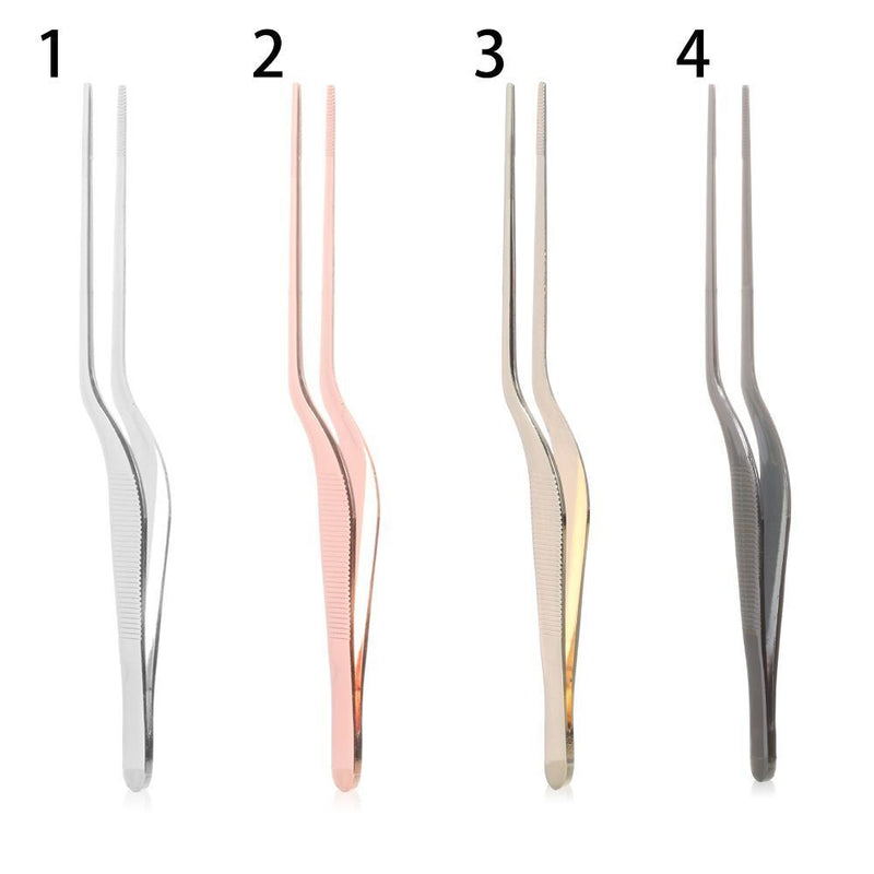 Presentation Plating Chef Barbecue Tongs BBQ Clip Food Tweezer Stainless Steel
