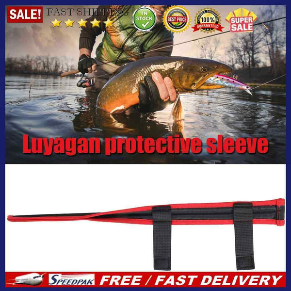 Fishing Rod Polyester Protective Cover Pole Guides Cap Fishing Tackle Supply