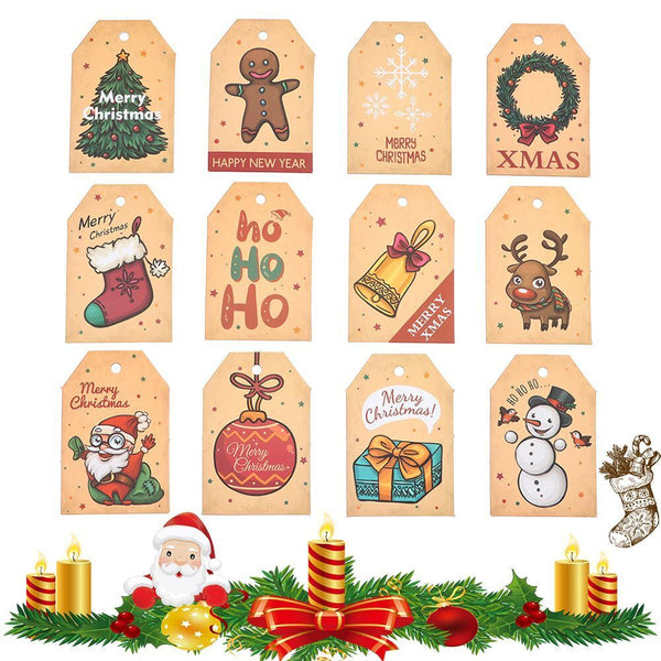 Wrapping Snowflake Hanging Label Gift Cards Xmas Decorations Christmas Tags
