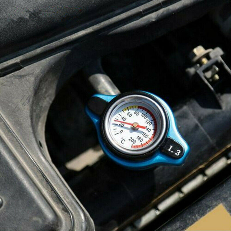 1x Car Thermostatic Radiator Cap 1.3 Bar Water Temperature Gauge Cover Accessory