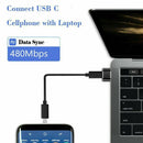 Data Charger Alloy Connector Adapter OTG USB Male To Type C Female Converter