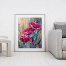 Coded Hand Painted Drawing Decor DIY Oil Paint by Numbers Flower Pattern Picture