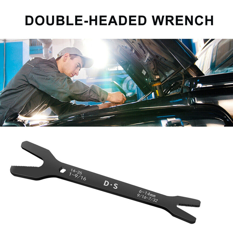 6-25mm Bicycle Wrench V-Groove Double Open End Spanner Repair Tools Black Newly