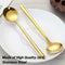 Round Shape Coffee Spoons Steel Mini Teaspoons Sugar R2A6 Spoons Y1Z4 U0T9