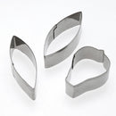 3pcs Clematis Flower Metal Cake Mold Stainless Steel Cookie Cutter Tools
