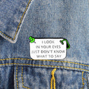 English Letter Brooch Blue Backpack Shirts Decor Lapel Pin Fashion Jewelry Gi