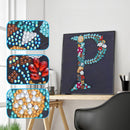 5D DIY Embroidery Letter Partial Special Shape Diamond Painting Home Decorati