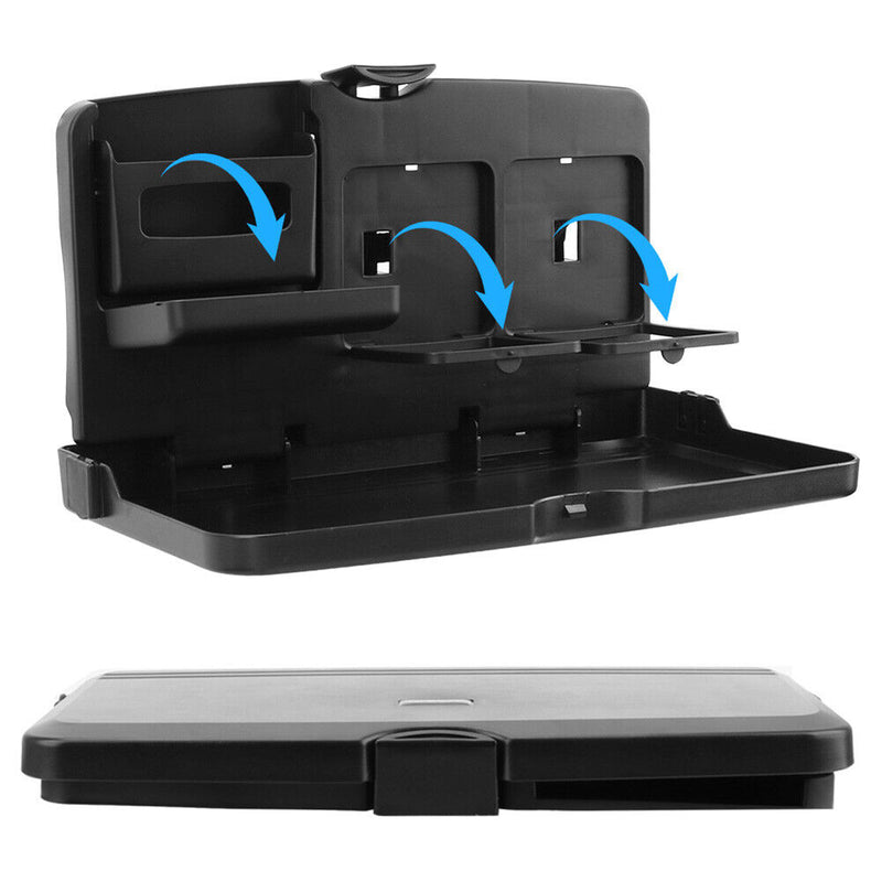 Folding Car Bracket for Food Drink Phone Holder Auto Back Seat Table Black