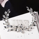 Clips Bridal Hair Ornaments Hair Combs Leaf Crystal Tiara Flower Hair Pin