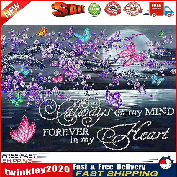 Diamond Painting Butterfly Letters Partial Special Shape Drill DIY (HB223) Newly