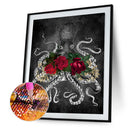 5D DIY Full Drill Round Shape octopus Rhinestone Diamond Drawing Home Decor