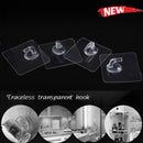Transparent Wall Rack Traceless Hooks Storage Hanger Seamless Adhesive Hook