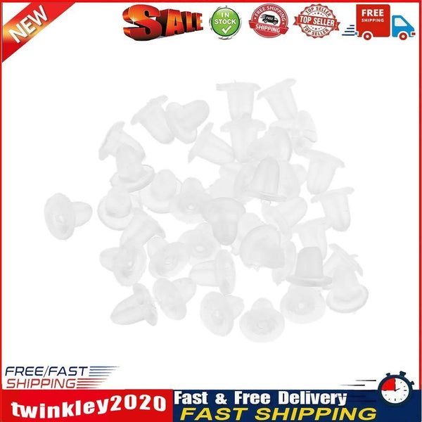 200pcs 4mm Silicone Ear Plugs Earring Ear Nuts Jewelry Findings Newly