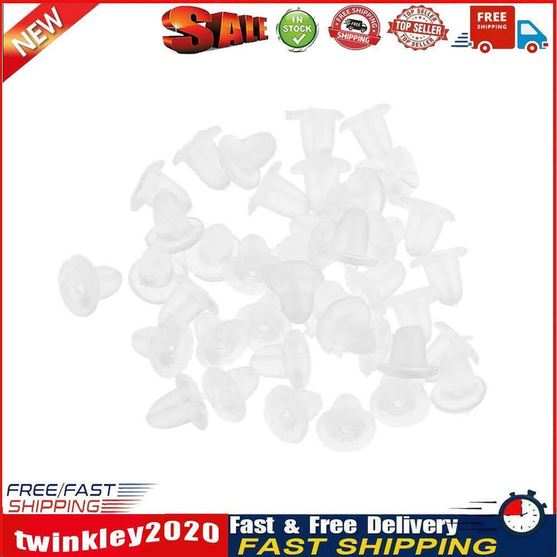 200pcs 4mm Silicone Ear Plugs Earring Ear Nuts Jewelry Findings Newly