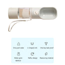 Portable Pet Dog Water Bottle Travel Outdoor Walking Drinking Cups (Grey) Newly