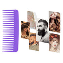 Smooth Comb Portable Wide Tooth Hairdressing Comb Pro Flat Comb (Purple) Newly