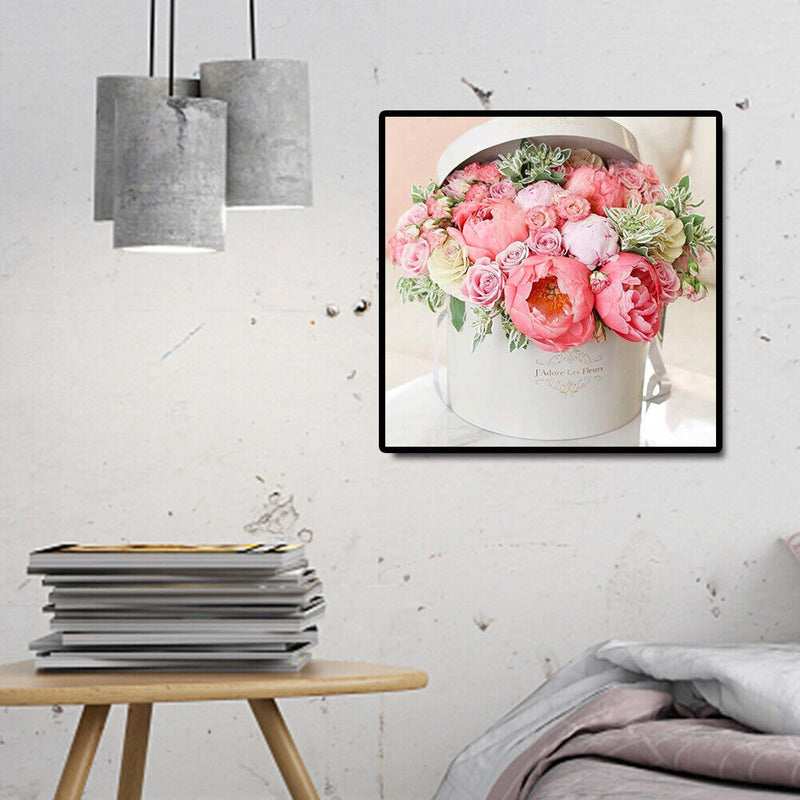 Flower in Box 5D DIY Full Drill Diamond Painting Rhinestone Christmas Gift Decor