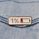 Pin Buckle Bag Accessories Brooch 1% Electricity Quantity Badge Enamel Pins