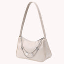 Fashion Women Butterfly Chain PU Underarm Bag Casual Small Handbag (Beige)