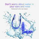Waterproof Soft Summer Swimming Earplugs + Nose Clip Kits Swim Dive Supplies