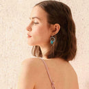 Elegant Metal Drop Dangle Earrings Turquoise Earrings Top Pendant T3K1 O7K4