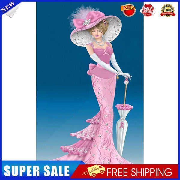 Pink Princess Oil Paint By Numbers Kits DIY Handpainted on Canvas Wall Art