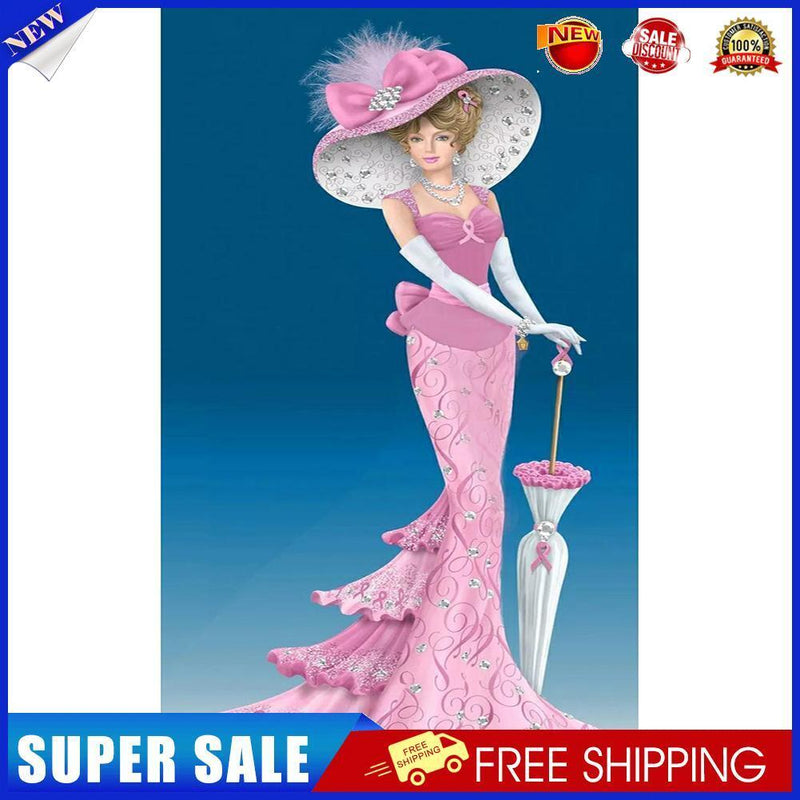 Pink Princess Oil Paint By Numbers Kits DIY Handpainted on Canvas Wall Art