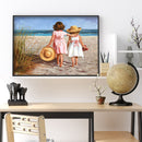 Diamond Painting 5D DIY Beach Girl Hat Full Round Drill Picture