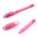 2 in 1 Luminous Light Invisible Ink Pen UV Kids Drawing Magic Pens (Pink) Newly