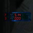 USB Charger DC 3.2-10V 0-3A Red+Red LED Display Current Voltage Meter(Blue)