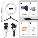 Ring Light Tripod Stand LED Video Light Kit 10.2 inch 26cm For Tik Tok Youtube