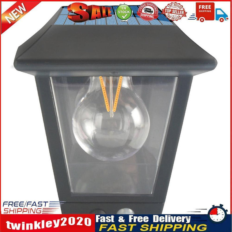 Retro Solar Light Outdoor Motion Sensor Street Garden Wall Lamp (Square) Newly
