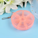 Portable 7 Day Weekly Round Drug Pill Box Medicine Splitters (Watermelon)
