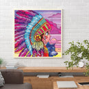 Handmade African Girl 5D DIY Full Round Drill Drawing Kit Diamond Painting