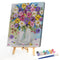 Colorful Flowers Canvas Paint By Numbers Oil Hand Painted Drawing Kit Home Decor