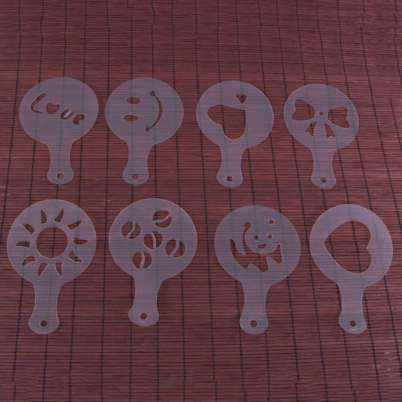 16pcs Plastic Coffee Milk Gift Stencil Template Mold Coffee Decorative Tool